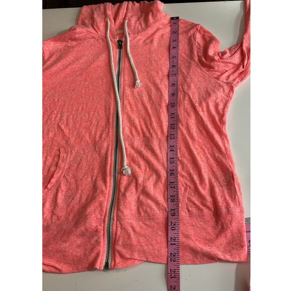 Aeropostale Orange Lightweight Zip-Up Hoodie Front Zipper JR. Womens Size XL - Picture 4 of 7